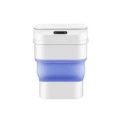 Cos de gunoi pliabil cu senzor de miscare, alb/albastru