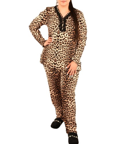 Pijama leopard print- cod 45610