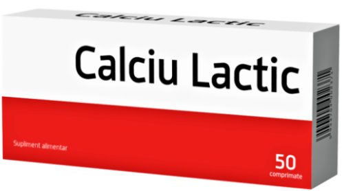 Calciu lactic 500mg - 50 comprimate biofarm