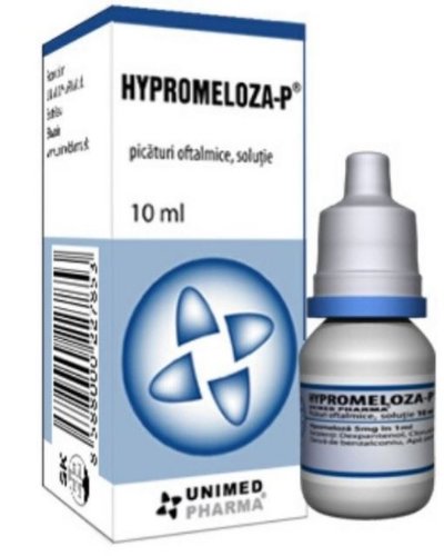 Hypromeloza-p 5mg/ml solutie oftalmica - 10ml unimed pharma 