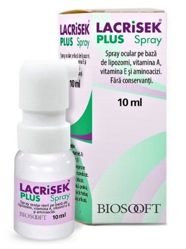 Lacrisek plus spray oftalmic x 10ml