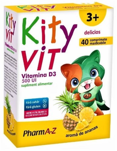 Pharma-z kityvit vitamina d3 500ui - 40 comprimate masticabile