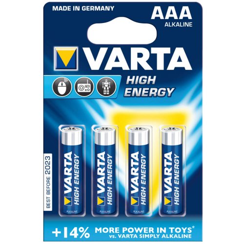 Baterii varta high energy lr03(aaa), 4 buc