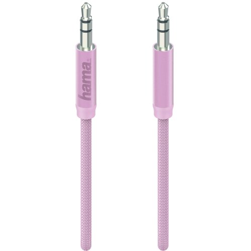 Cablu audio hama 178202, jack 3.5 mm, 1 m, roz