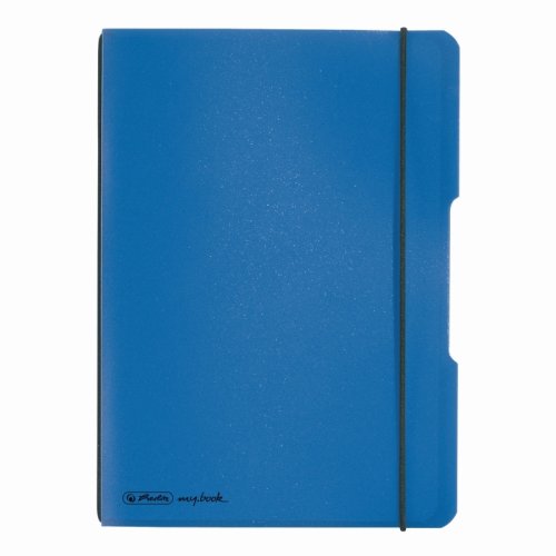 Caiet my.book flex a5 40f patratele coperta albastru elastic negru