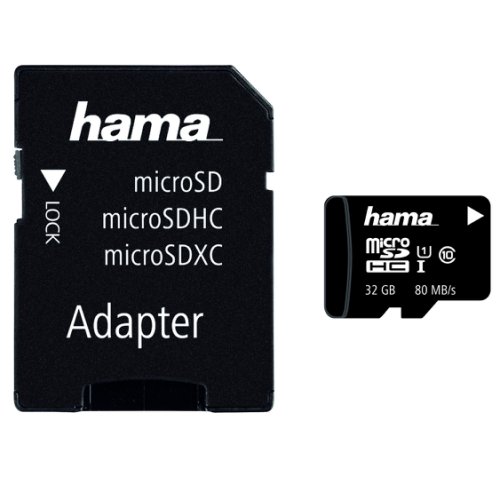 Card de memorie hama 124151 microsdhc, 32gb, clasa 10 + adaptor