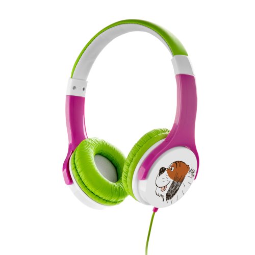 Casti audio gogen maxislechyg, roz/verde