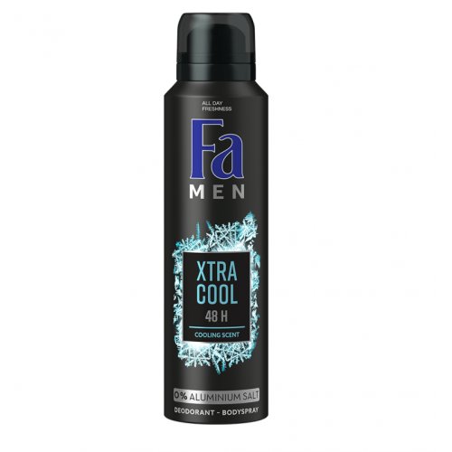 Deodorant spray fa men xtra cool, 150 ml, protectie pana la 48h, fara sare de aluminiu