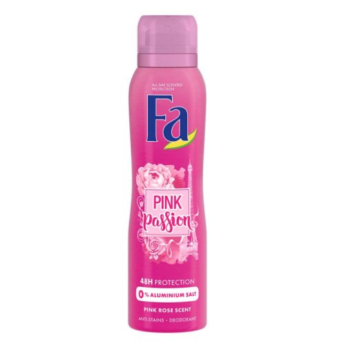 Deodorant spray fa pink passion, 150 ml, protectie pana la 48h, parfum de trandafir roz