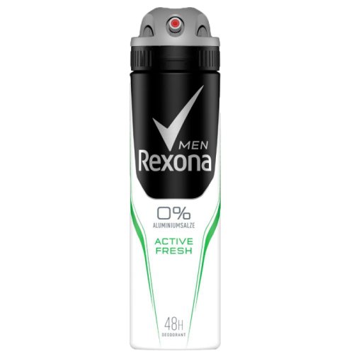 Deodorant spray rexona active fresh, 0% aluminium salt, 150 ml, protectie 48h