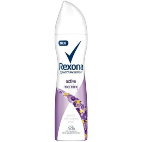Deodorant spray rexona active morning, 150 ml, protectie 48h, parfum de piersici si zmeura