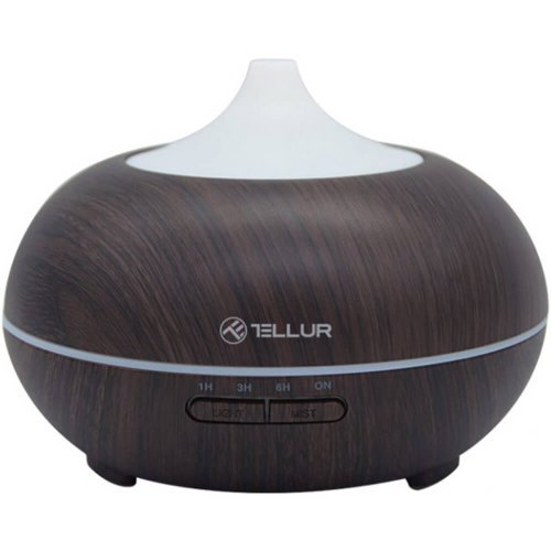 Difuzor aromaterapie tellur tll331261, wi-fi, 300 ml, led, maro inchis