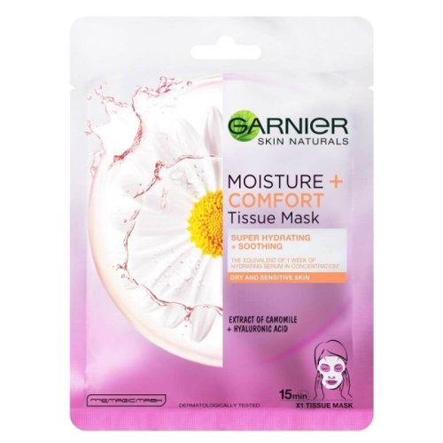 Masca servetel garnier skin naturals moisture & comfort cu musetel, 28 g