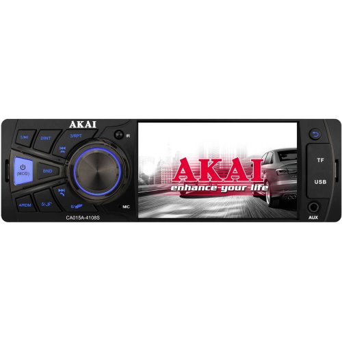 Media player auto Akai ca015a-4108s, display 4, 4 x 25w, usb, sd, aux