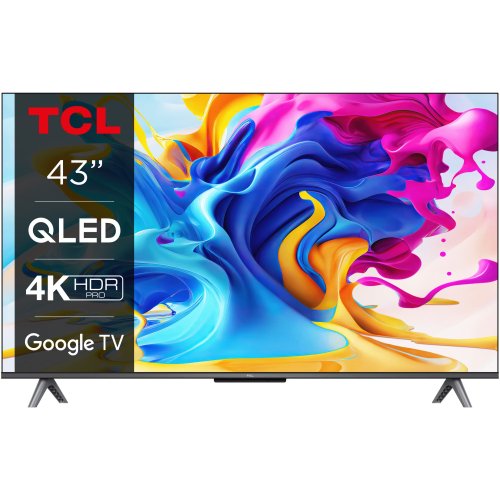 Televizor smart qled tcl 43c645, 108 cm, ultra hd 4k, clasa g