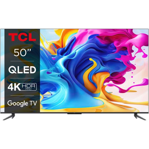 Televizor smart qled tcl 50c645, 127 cm, ultra hd 4k, clasa g