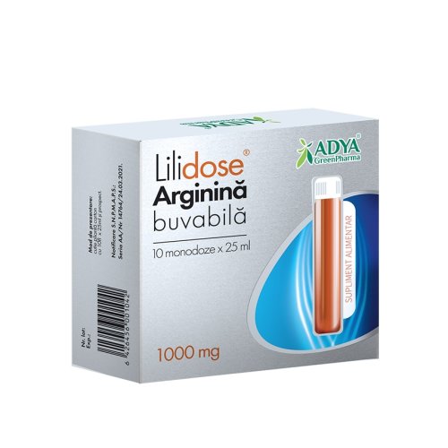Lilidose arginina buvabila 1g 25 ml x10 monodoze