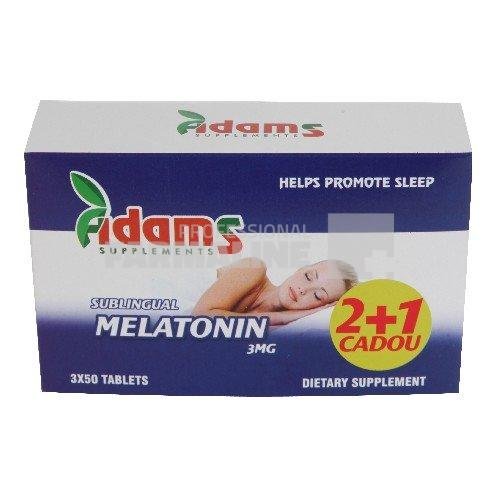 Adams vision melatonin 50 tablete 2 + 1 cadou