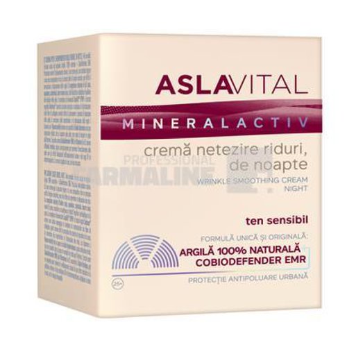 Farmec Aslavital mineralactiv cremă netezire riduri de noapte 50 ml
