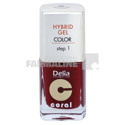 Delia Cosmetics Delia coral hybrid gel color step 1 lac unghii 06