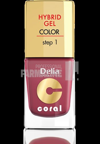 Delia Cosmetics Delia coral hybrid gel color step 1 lac unghii 18