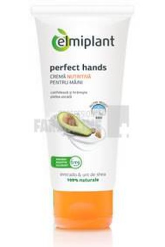 Elmiplant perfect hands crema nutritiva pentru maini cu unt de avocado si unt de shea 100 ml 