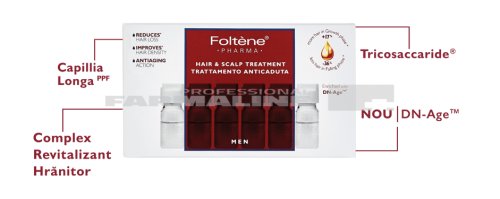 Foltene Pharma  Foltene kit tratament impotriva caderii parului 12 fiole + sampon intaritor pentru barbati 200 ml