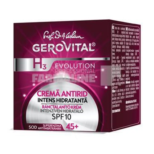 Gerovital h3 evolution crema antirid intens hidratanta spf10 50 ml