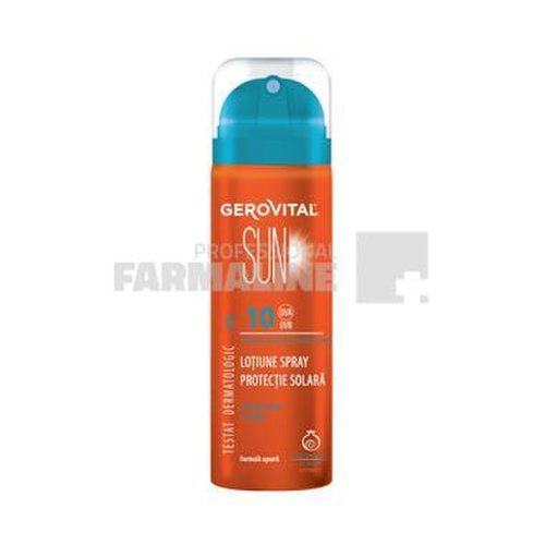 Gerovital sun lotiune spray protectie solara spf10 150 ml 