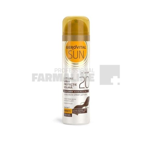 Farmec Gerovital sun lotiune spray protectie solara spf20+ 150 ml