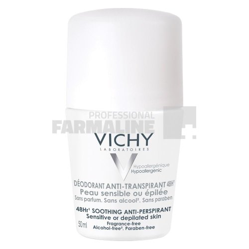Vichy deodorant roll-on antiperspirant fara parfum 48h 50 ml