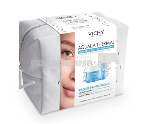 Vichy trusa aqualia crema rehidratanta ten uscat 50 ml + aqualia balsam hidratant pentru ochi 15 ml