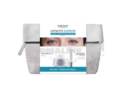 Vichy trusa liftactiv supreme crema antirid si fermitate ten uscat 50ml + liftactiv crema contur ochi 15 ml