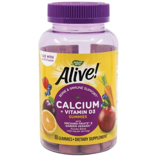 Alive calcium + d3 gummies 60 jeleuri