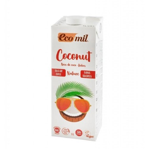 Bautura vegetala bio de cocos fara zahar ecomil 1l