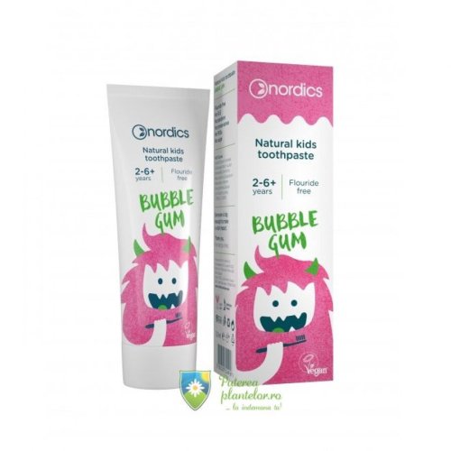 Nordics Pasta de dinti bubble gum pentru copii 50 ml