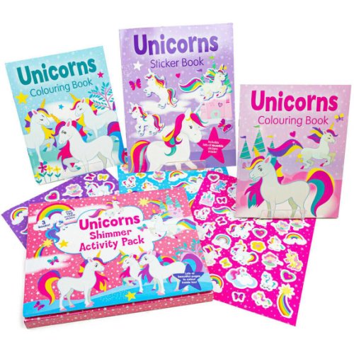 Set carti de colorat cu stickere unicorns shimmer activity pack alligator ab3101unsap