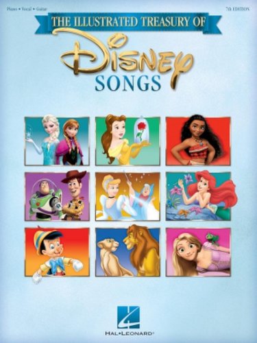 No brand the illustrated treasury of disney songs 7th ed piano, vocal and guitar 