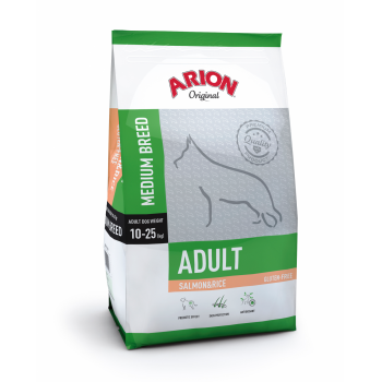 Arion original adult medium cu somon si orez, 12 kg