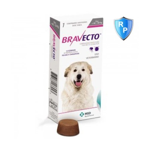 Bravecto, comprimate masticabile antiparazitare, câini 40-56kg, 1400 mg, 1 comprimat