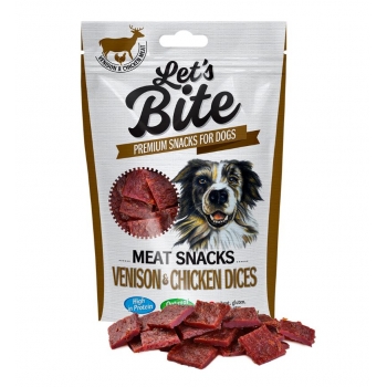 Brit lets bite meat snacks venison and chicken dices 80 g