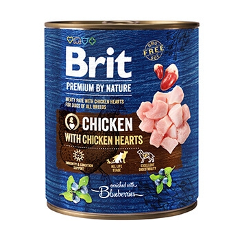 Brit premium by nature chicken with hearts 800 g