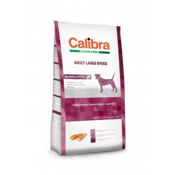 Calibra dog grain free adult large breed somon, 12 kg