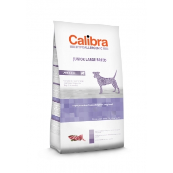 Calibra dog hypoallergenic junior large breed cu miel, 14 kg