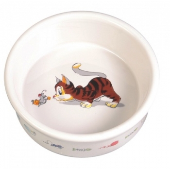 Trixie Castron ceramic pisica 0.2l/11cm alb