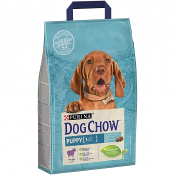 Dog chow puppy talie medie cu miel, 2.5 kg