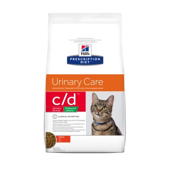 Hill's pd feline c/d reduced calorie cu pui, 8 kg