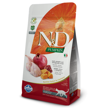N&d Grain Free N&d cat adult, dovleac si prepelita, 1.5 kg