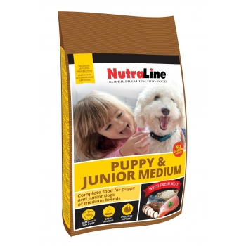 Nutraline dog medium puppy&junior 12.5 kg