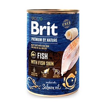 Pachet brit premium by nature fish with fish skin 6x400 g